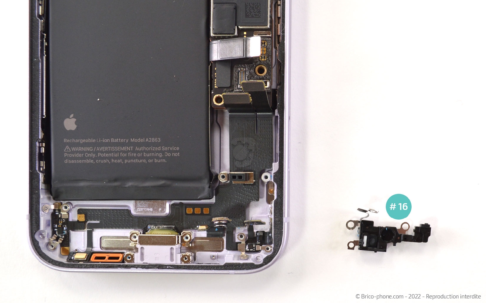 Comment changer le connecteur de charge sur iPhone 14 photo 4